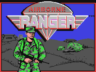 Airborne Ranger title screen for Commodore 64